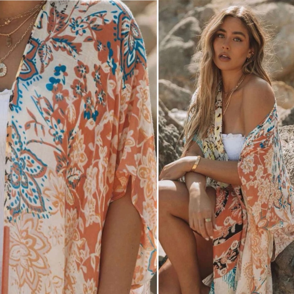🆕LAST ONE!🛍️ Retro Floral Boho Kimono